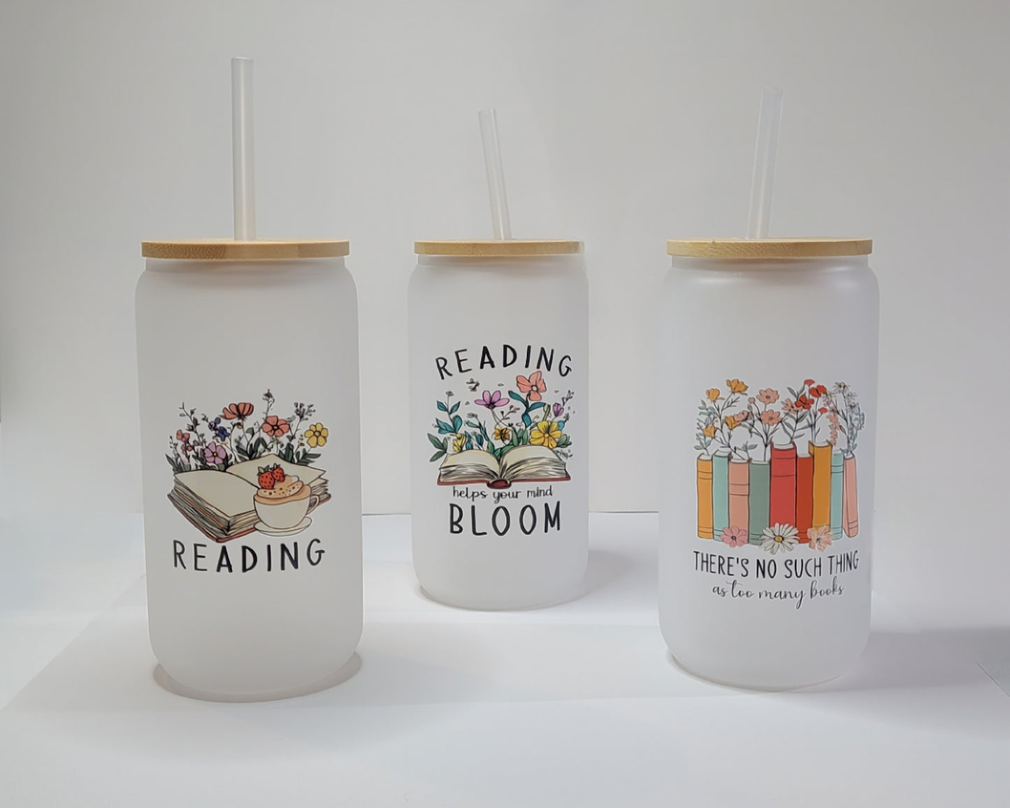 Bookish Glass Cup