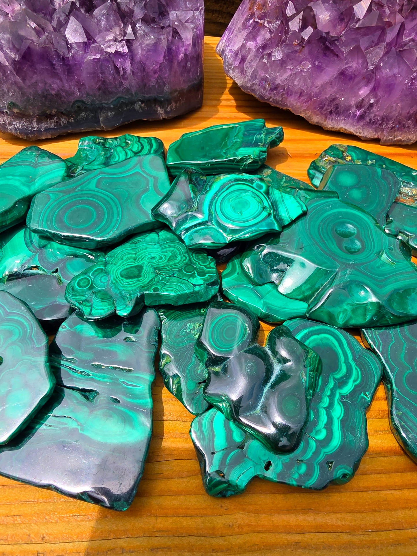 Malachite Freeform Slabs - Small