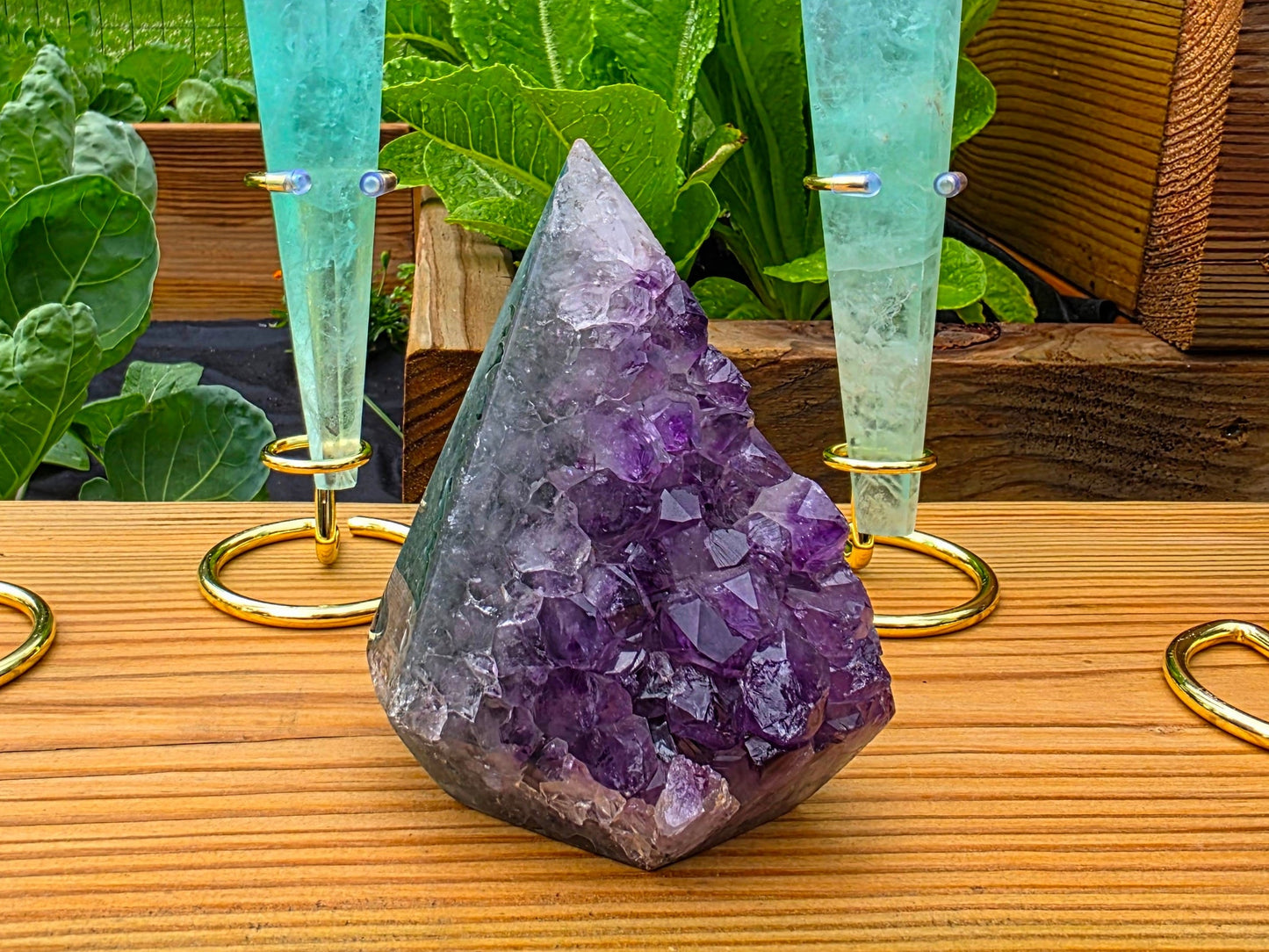 Amethyst Agate Diamond Tower