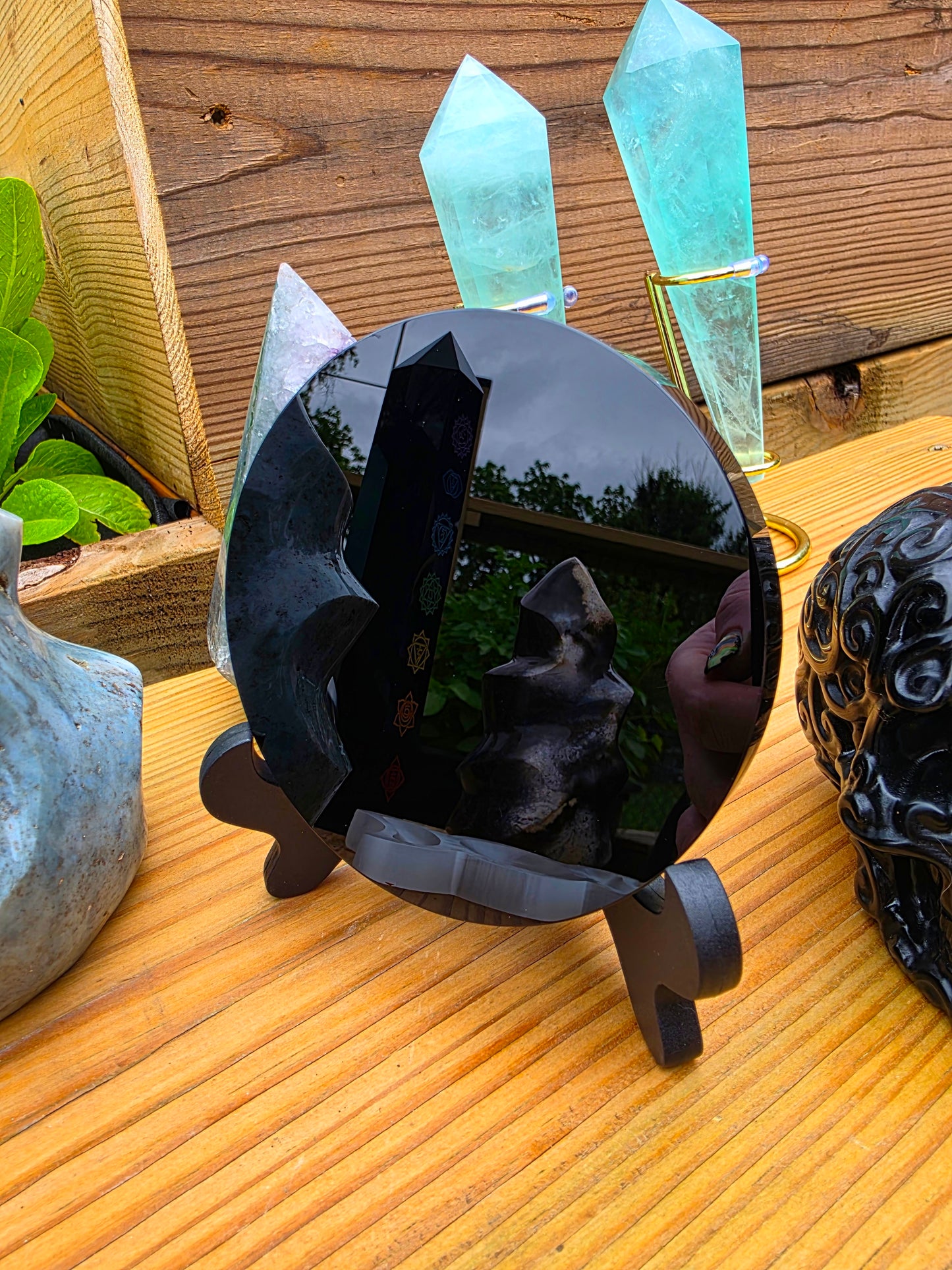 Obsidian Slab Mirror